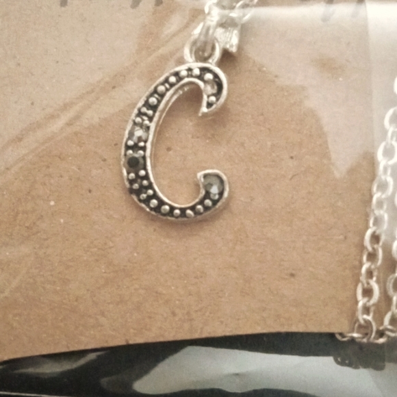 Initial C Pendant Necklace - Picture 3 of 4
